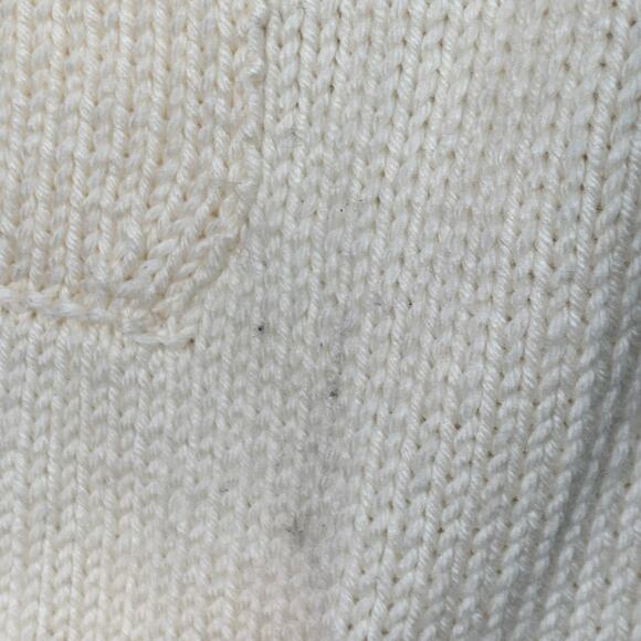 DIRK VAN SAENE Size M Cream Orange Beige Wool Knit Cardigan - Picture 7 of 9